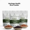 GROXE Heritage Health Rice Combo – Karuppu Kavuni, Mappillai Samba & Rathasali (500g Each | 1.5 Kg Total)